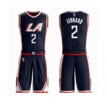 Youth Los Angeles Clippers #2 Kawhi Leonard Swingman Navy Blue Basketball Suit Jersey - City Edition
