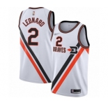 Youth Los Angeles Clippers #2 Kawhi Leonard Swingman White Hardwood Classics Finished Basketball Jersey