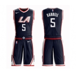 Youth Los Angeles Clippers #5 Montrezl Harrell Swingman Navy Blue Basketball Suit Jersey - City Edition