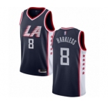 Youth Los Angeles Clippers #8 Moe Harkless Swingman Navy Blue Basketball Jersey - City Edition