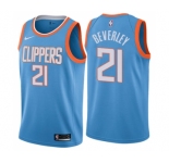 Youth Nike Los Angeles Clippers #21 Patrick Beverley Swingman Blue NBA Jersey - City Edition
