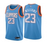 Youth Nike Los Angeles Clippers #23 Louis Williams Swingman Blue NBA Jersey - City Edition