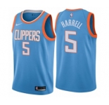 Youth Nike Los Angeles Clippers #5 Montrezl Harrell Swingman Blue NBA Jersey - City Edition