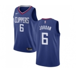 Youth Nike Los Angeles Clippers #6 DeAndre Jordan Swingman Blue Road NBA Jersey - Icon Edition