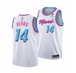 Men Miami Heat #14 Tyler Herro White 2024-25 City Edition Stitched Basketball Jersey