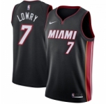 Men Nike Miami Heat #7 Kyle Lowry Black NBA Swingman Icon Edition Jersey