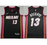 Men's Miami Heat #13 Bam Adebayo Black Icon Edition Stitched Basketball Jersey