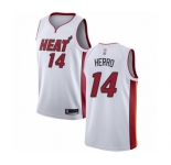 Men's Miami Heat #14 Tyler Herro Authentic White Basketball Jersey - Association Edition