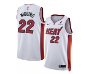 Men's Miami Heat #22 Andrew Wiggins White 2025 Association Edition Swingman Stitched Basketball Jersey