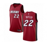 Men's Miami Heat #22 Jimmy Butler Authentic Red Basketball Jersey Statement Edition