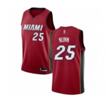 Men's Miami Heat #25 Kendrick Nunn Authentic Red Basketball Jersey Statement Edition