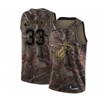 Men's Miami Heat #33 Alonzo Mourning Swingman Camo Realtree Collection Basketball Jersey