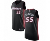 Men's Miami Heat #55 Duncan Robinson Authentic Black Basketball Jersey - Icon Edition
