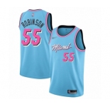 Men's Miami Heat #55 Duncan Robinson Authentic Blue Basketball Jersey - 2019-20 City Edition