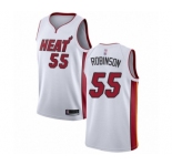 Men's Miami Heat #55 Duncan Robinson Authentic White Basketball Jersey - Association Edition