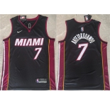 Men's Miami Heat #7 Giannis Antetokounmpo Black 2026 Icon Edition Swingman Stitched Basketball Jersey