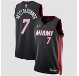 Men's Miami Heat #7 Giannis Antetokounmpo Black 2026 Icon Edition Swingman Stitched Jersey