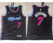Men's Miami Heat #7 Giannis Antetokounmpo Black 2026 Original Vice Nights Swingman Stitched Basketball Jersey
