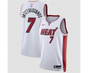 Men's Miami Heat #7 Giannis Antetokounmpo White 2026 Association Edition Swingman Stitched Jersey