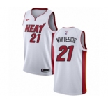 Men's Nike Miami Heat #21 Hassan Whiteside Swingman NBA Jersey - Association Edition