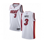 Men's Nike Miami Heat #3 Dwyane Wade Swingman NBA Jersey - Association Edition