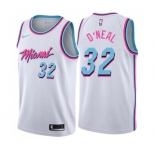 Men's Nike Miami Heat #32 Shaquille O'Neal Authentic White NBA Jersey - City Edition