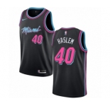 Men's Nike Miami Heat #40 Udonis Haslem Swingman Black NBA Jersey - City Edition