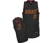 nba miami heat #3 wade black[orange number]