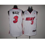 nba miami heat #3 wade white(fans edition)