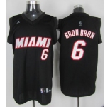 nba miami heat #6 bron bron black