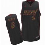 nba miami heat #6 james black[camo fashion swingman]