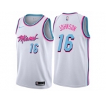 Women Nike Miami Heat #16 James Johnson Swingman White NBA Jersey - City Edition