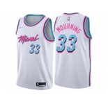Women Nike Miami Heat #33 Alonzo Mourning Swingman White NBA Jersey - City Edition