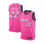 Women's Miami Heat #22 Jimmy Butler Pink Swingman Jersey - Earned Edition