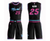 Women's Miami Heat #25 Kendrick Nunn Swingman Black Basketball Suit Jersey - City Edition