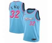Women's Miami Heat #32 Shaquille O'Neal Swingman Blue Basketball Jersey - 2019-20 City Edition