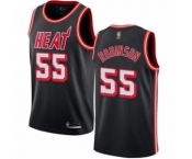 Women's Miami Heat #55 Duncan Robinson Authentic Black Fashion Hardwood Classics Basketball Jersey