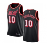 Women's Nike Miami Heat #10 Tim Hardaway Swingman Black Black Fashion Hardwood Classics NBA Jersey