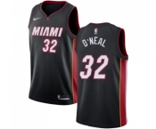 Women's Nike Miami Heat #32 Shaquille O'Neal Swingman Black Road NBA Jersey - Icon Edition