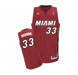 Youth Adidas Miami Heat #33 Alonzo Mourning Swingman Red Alternate NBA Jersey