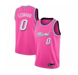 Youth Miami Heat #0 Meyers Leonard Pink Swingman Jersey - Earned Edition