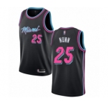 Youth Miami Heat #25 Kendrick Nunn Swingman Black Basketball Jersey - City Edition