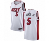Youth Miami Heat #5 Derrick Jones Jr Swingman White Basketball Jersey - Association Edition