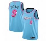 Youth Miami Heat #9 Kelly Olynyk Swingman Blue Basketball Jersey - 2019-20 City Edition