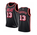 Youth Nike Miami Heat #13 Edrice Adebayo Swingman Black Black Fashion Hardwood Classics NBA Jersey