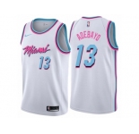 Youth Nike Miami Heat #13 Edrice Adebayo Swingman White NBA Jersey - City Edition