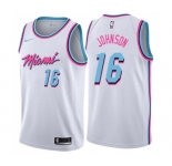 Youth Nike Miami Heat #16 James Johnson Swingman White NBA Jersey - City Edition