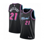 Youth Nike Miami Heat #21 Hassan Whiteside Swingman Black NBA Jersey - City Edition
