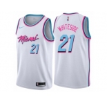 Youth Nike Miami Heat #21 Hassan Whiteside Swingman White NBA Jersey - City Edition