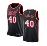 Youth Nike Miami Heat #40 Udonis Haslem Swingman Black Black Fashion Hardwood Classics NBA Jersey